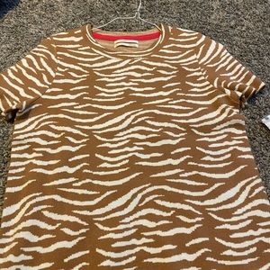 Anthropologie fun print sweater tee